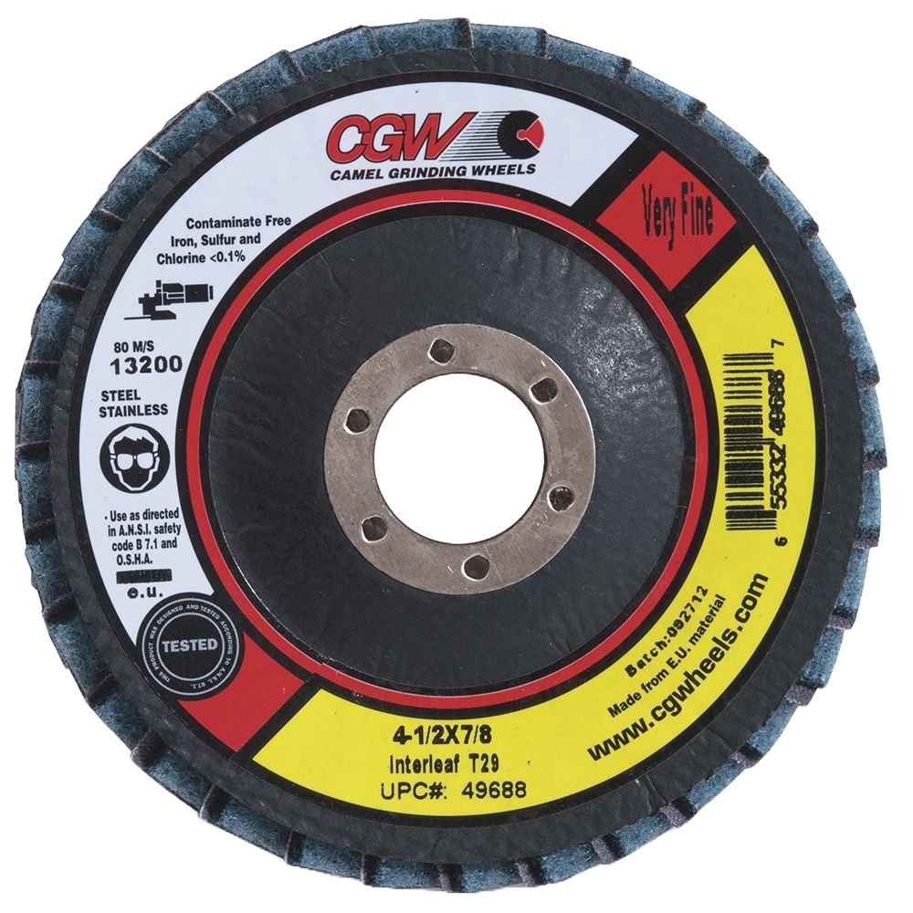 Picture of CGW "Camel" Abrasive 4-1/2X5/8-11 T29 Coarse Disc Flap